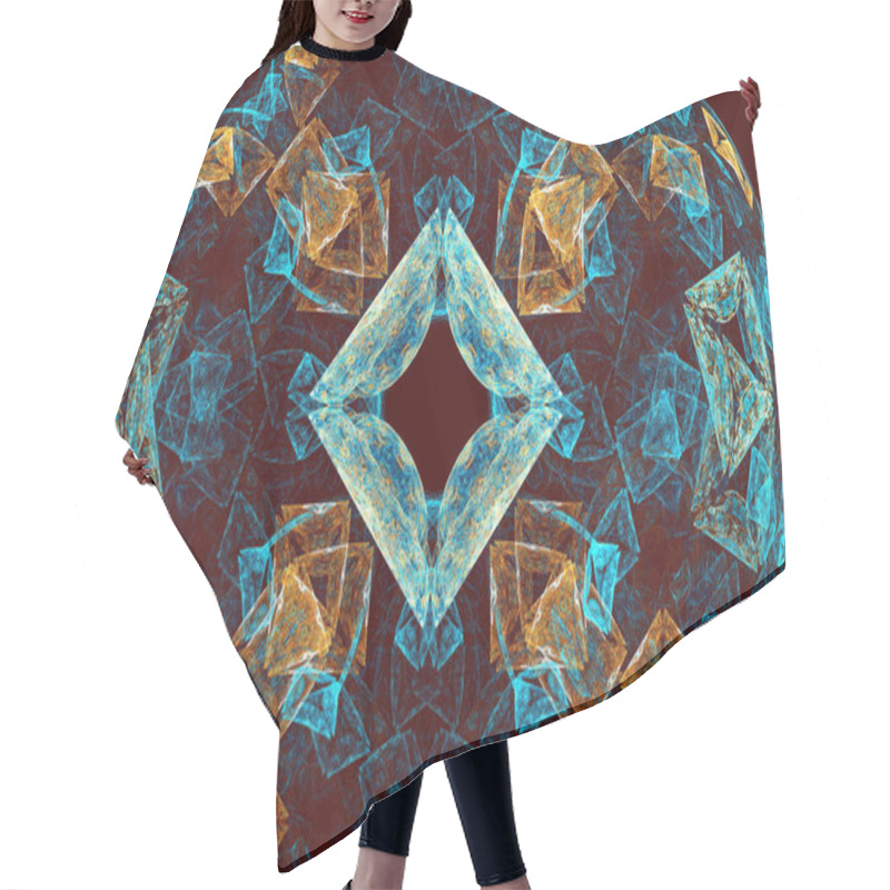 Personality  Design Composed Of Decorative Shapes And Fractal Elements Hair Cutting Cape