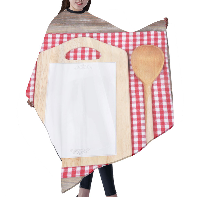 Personality  Cutting Board With Menu Paper Hair Cutting Cape