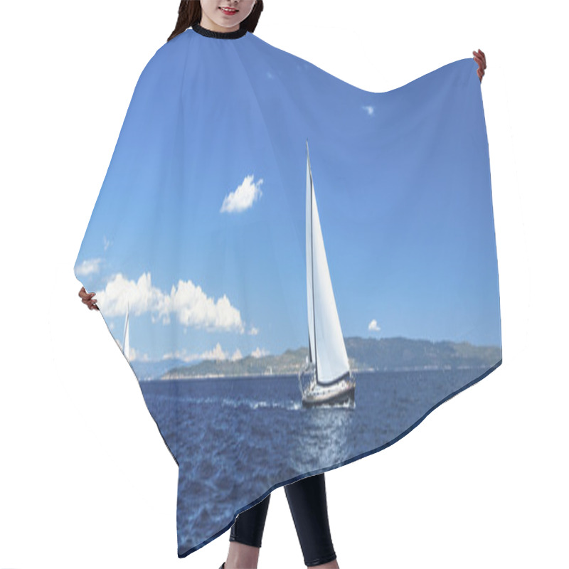 Personality  Panorama Of Sailing Regatta. Hair Cutting Cape