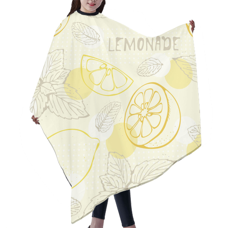 Personality  Lemonade Seamless Pattern Hair Cutting Cape