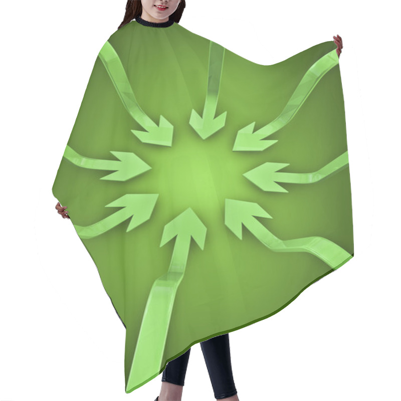 Personality  Concentrate On Green Hair Cutting Cape