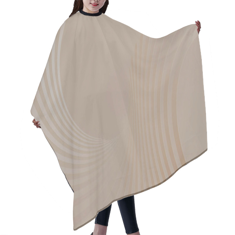 Personality  Abstract Soft Beige Waves Creating A Flowing Pattern. Hair Cutting Cape