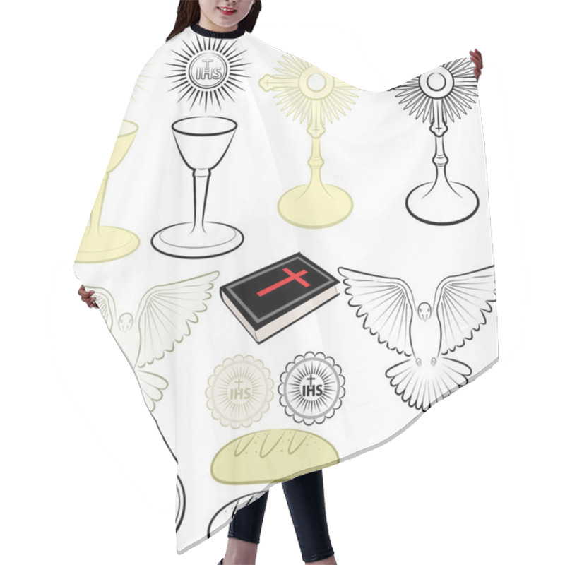 Personality  Symbols Of Christianity Hair Cutting Cape