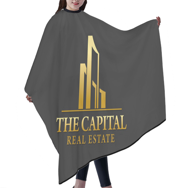 Personality  The Capital Real Estate Logo Hair Cutting Cape