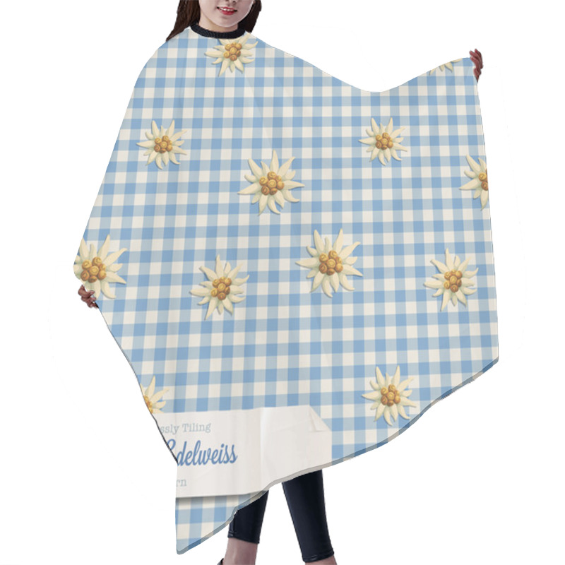 Personality  Alpine Pattern With Edelweiss Flowers Hair Cutting Cape