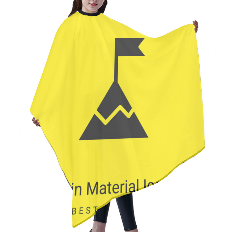 Personality  Achievement Minimal Bright Yellow Material Icon Hair Cutting Cape