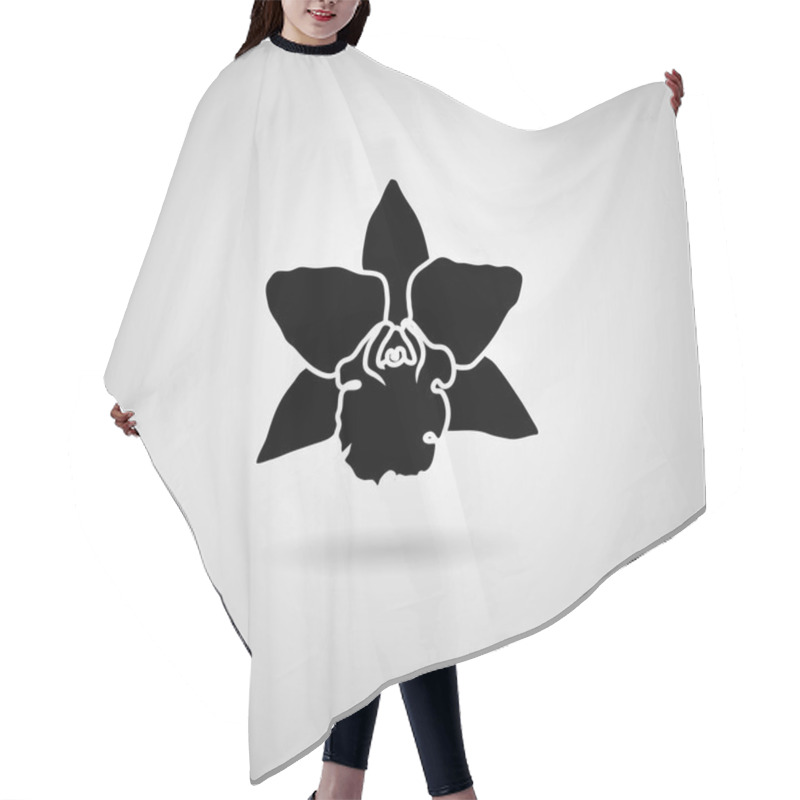 Personality  Orchid Flower Icon Hair Cutting Cape