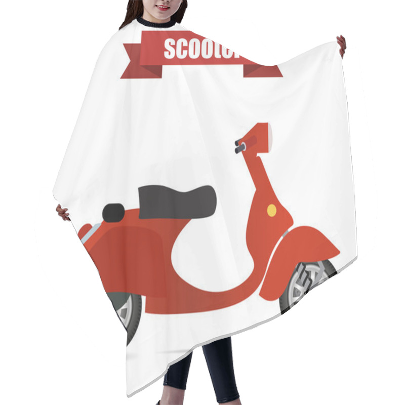 Personality  Scooter Realistic Hair Cutting Cape