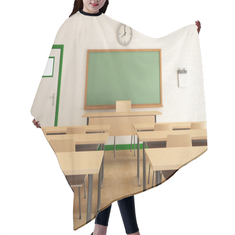 Personality  Classroom Without Students Hair Cutting Cape