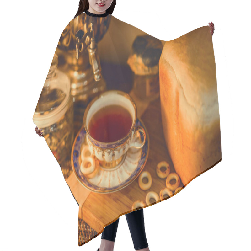 Personality  Russian Traditional Tea With Samovar Hair Cutting Cape