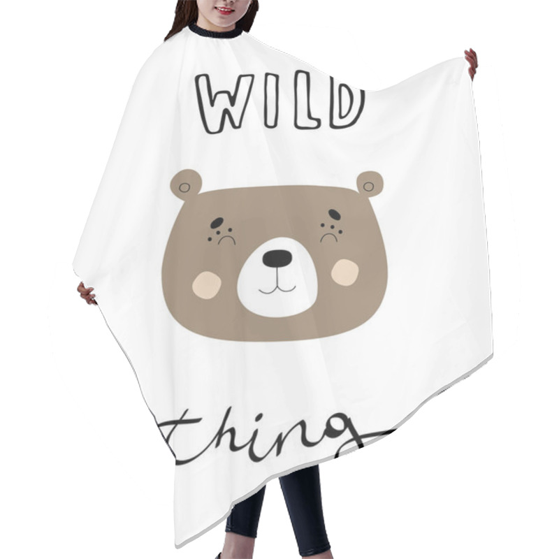 Personality  Unique Wild Thing Phrase Nursery Hand Drawn Poster Lettering In  Hair Cutting Cape