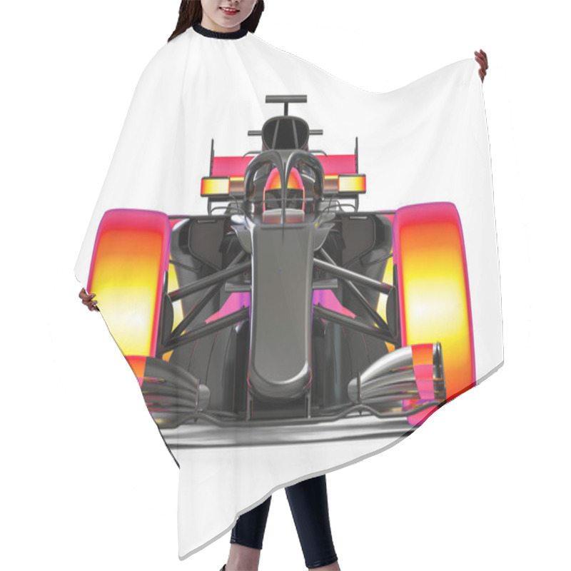 Personality  3D Render Image Of A Front Of A Race Car Representing Car Development  Hair Cutting Cape