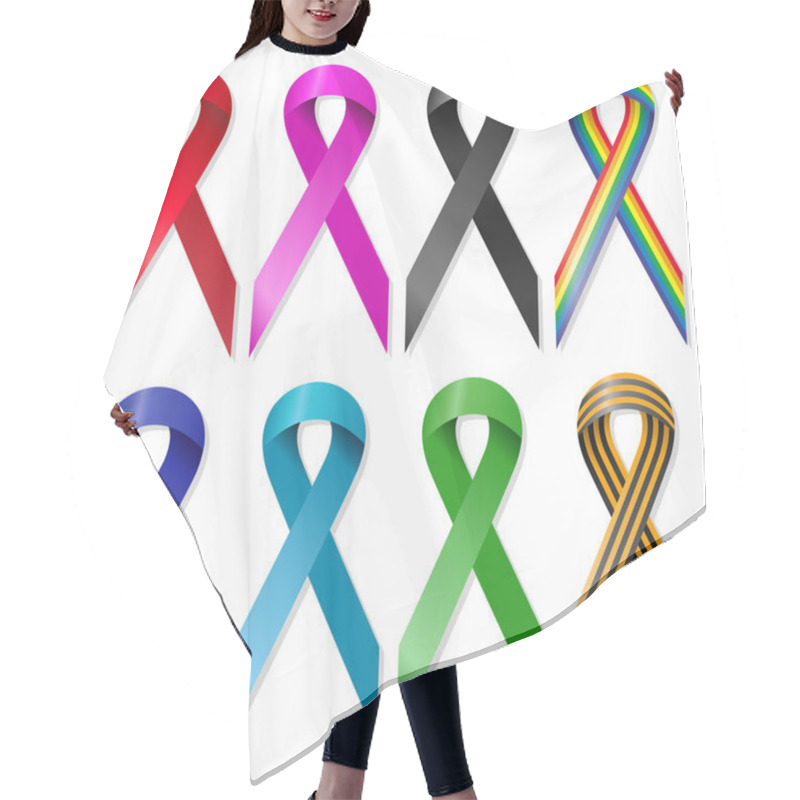 Personality  Awareness Ribbons Hair Cutting Cape