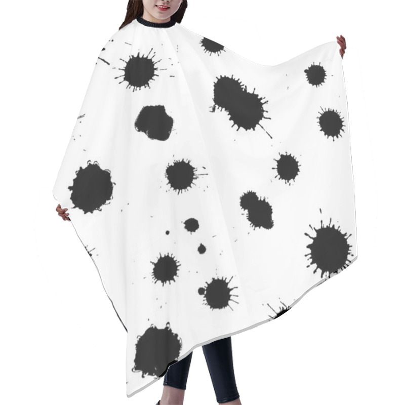 Personality  Black Blobs Stains Set Hair Cutting Cape