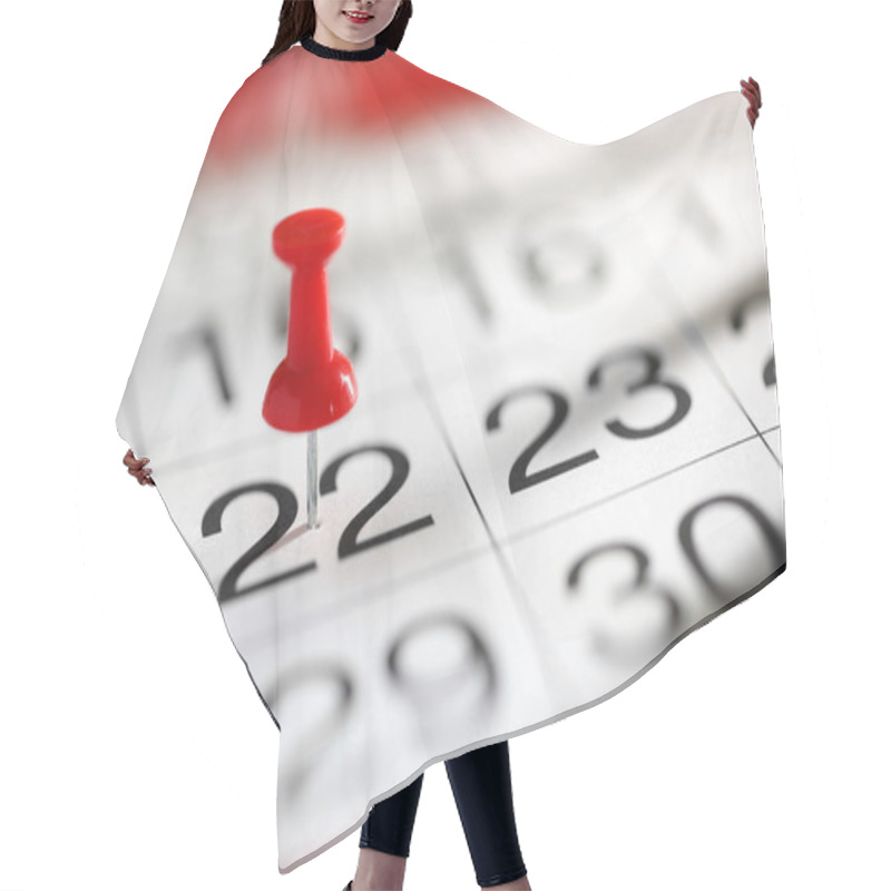 Personality  Thumbtack In Calendar Hair Cutting Cape