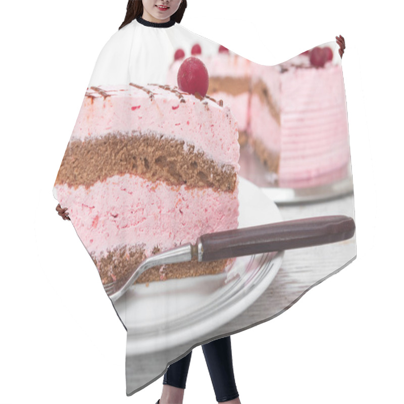 Personality  Homemade Sweet Cherry Cake Hair Cutting Cape