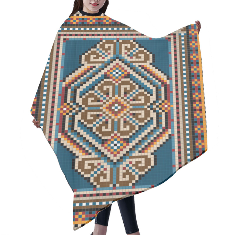 Personality  The Ancient Oriental Design With A Frame For Carpet Hair Cutting Cape