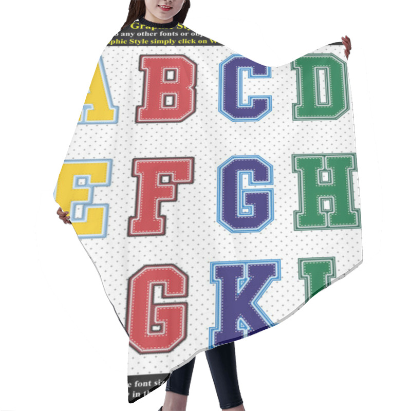 Personality  Set Tackle Twill Alphabet Hair Cutting Cape