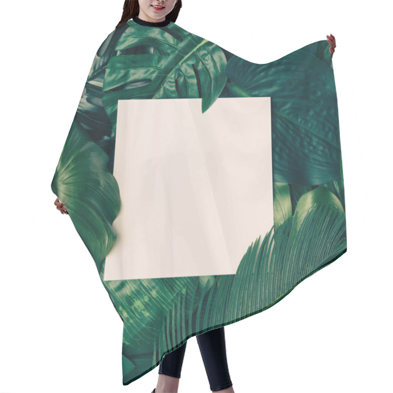 Personality  Creative Layout Made Of Tropical Leaves Hair Cutting Cape