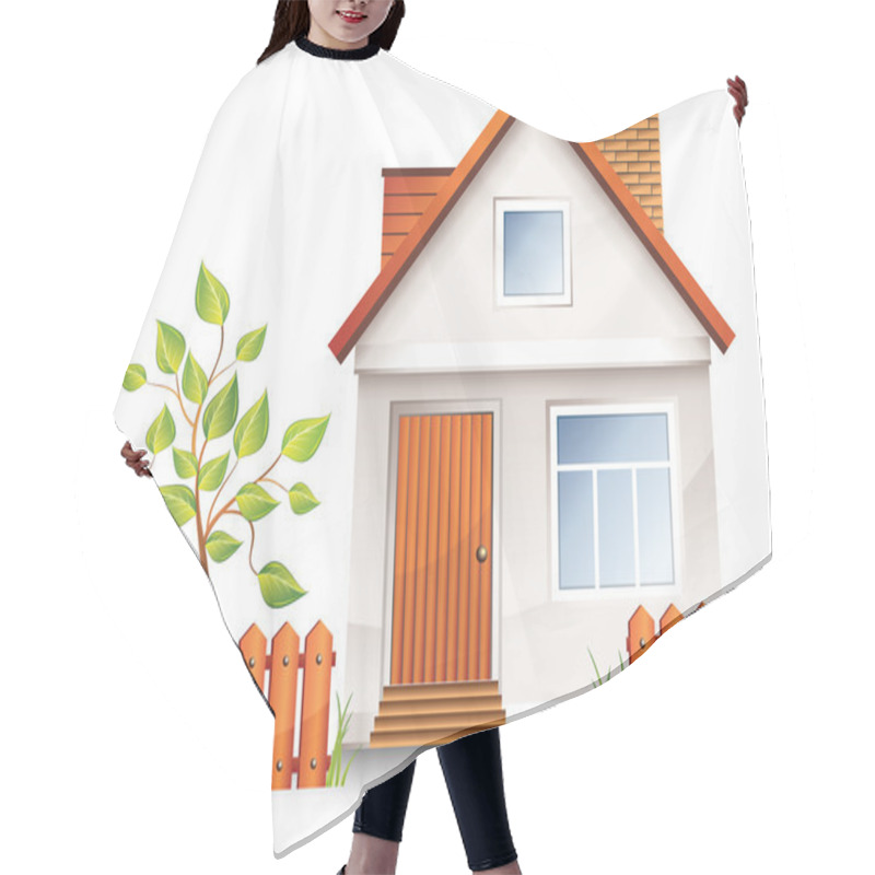 Personality  Small House Hair Cutting Cape