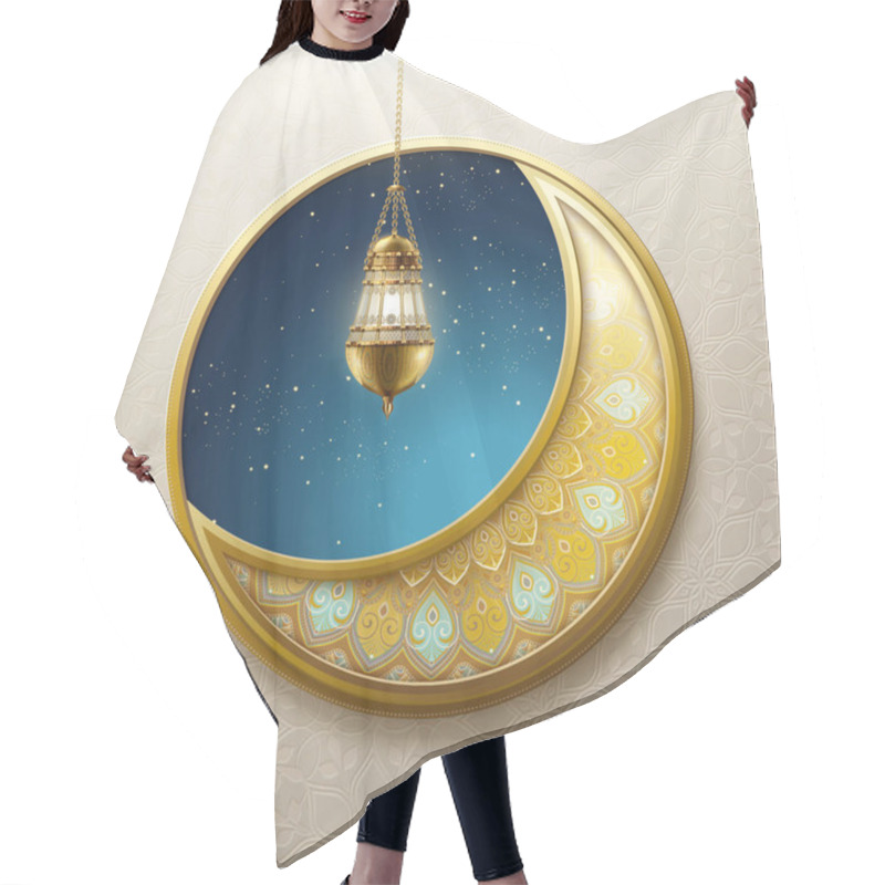 Personality  Crescent Moon And Hanging Fanoos Hair Cutting Cape