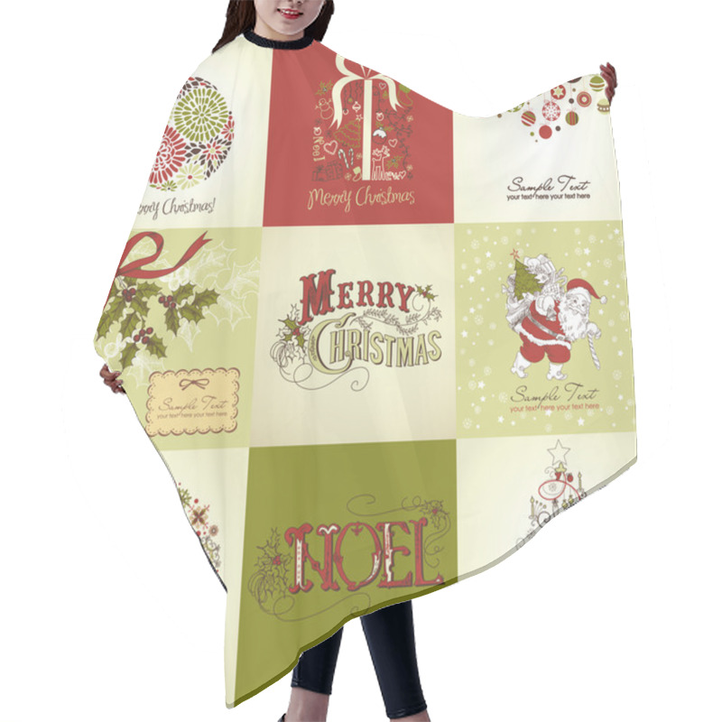 Personality  Christmas Cards Hair Cutting Cape