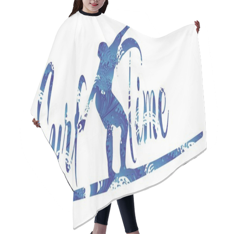 Personality  Pacific Surfer Vector Graphic Design Hair Cutting Cape