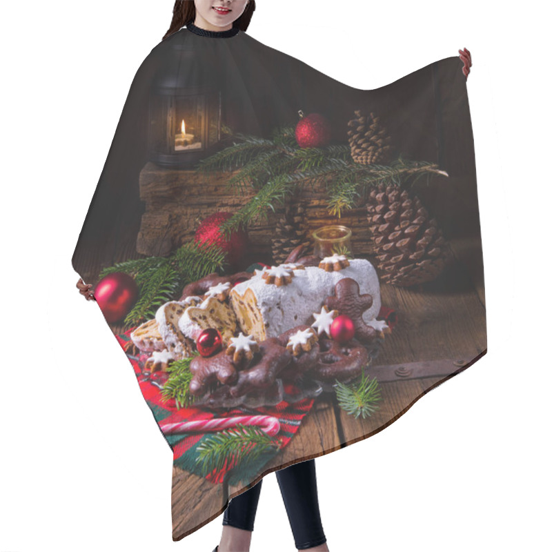 Personality  Tasty Christmas Stollen   Hair Cutting Cape