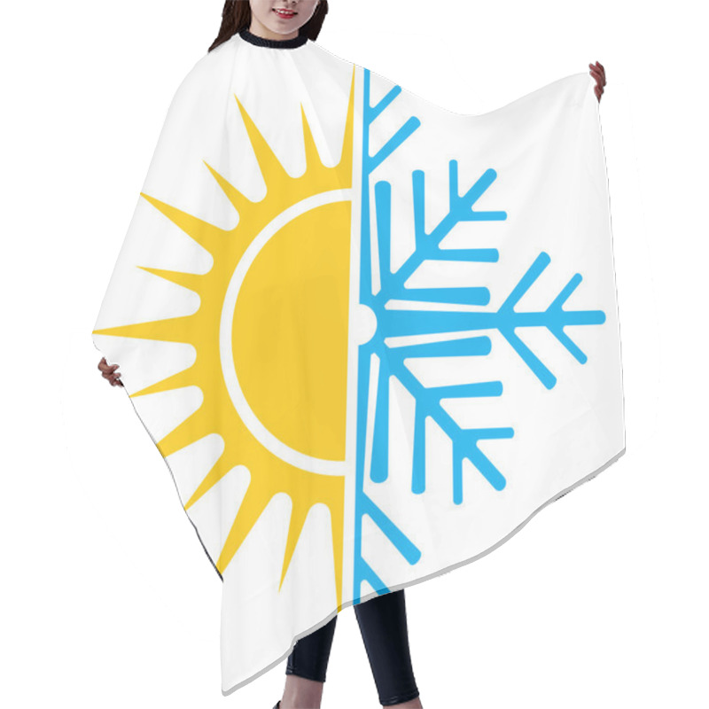 Personality  Air Conditioning Vector Icon - Summer Winter Hair Cutting Cape