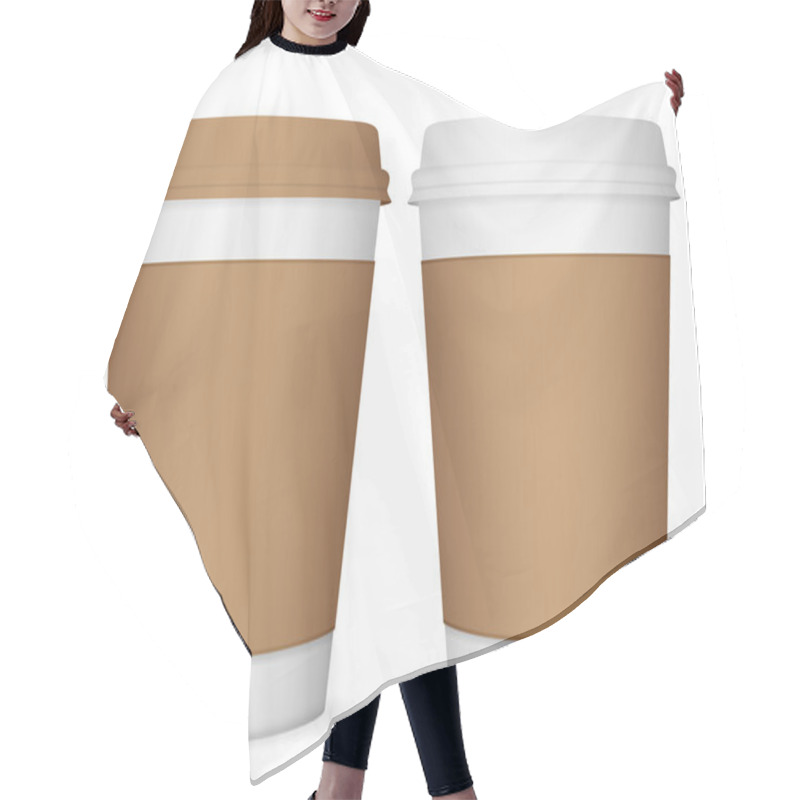 Personality  Paper Coffee Cups Hair Cutting Cape