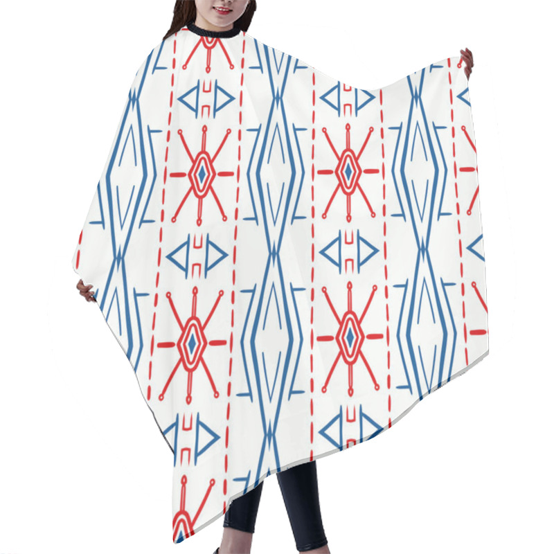 Personality  Geometric Pattern With Scandinavian Ethnic Motifs Hair Cutting Cape