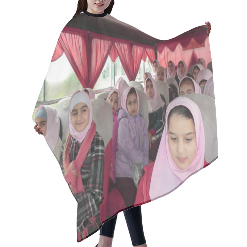 Personality  Elementary School Services For Girls. An Islamic School Where Girls Should Wear Scarves And Dress Uniforms. Girl Students In School Service Hair Cutting Cape