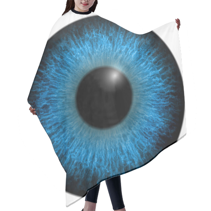 Personality  Eye Iris Generated Hires Texture Hair Cutting Cape