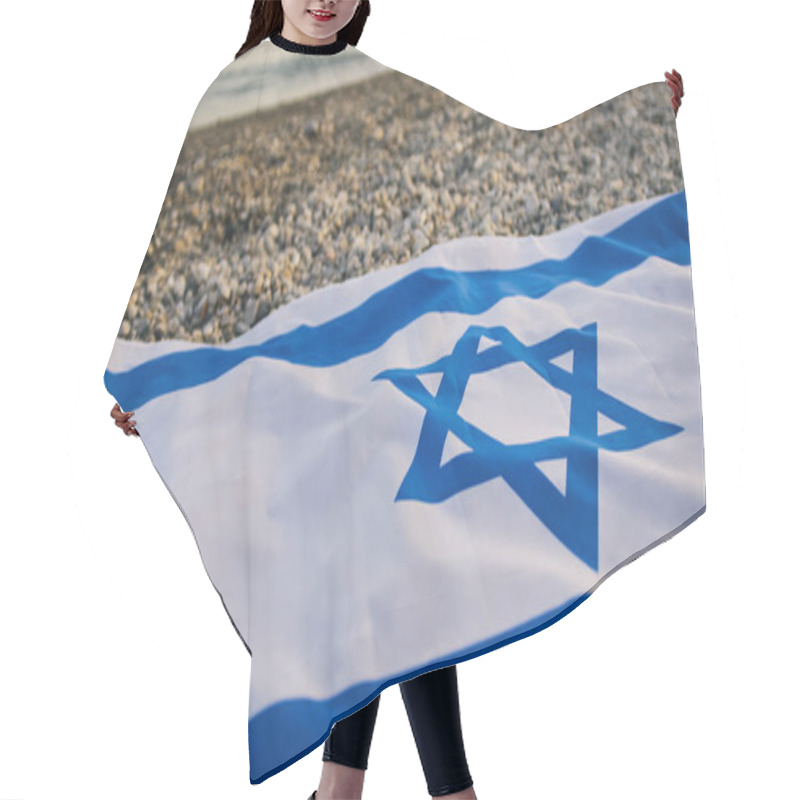 Personality  Flag Of Israel Outdoor On The Beach. Hair Cutting Cape