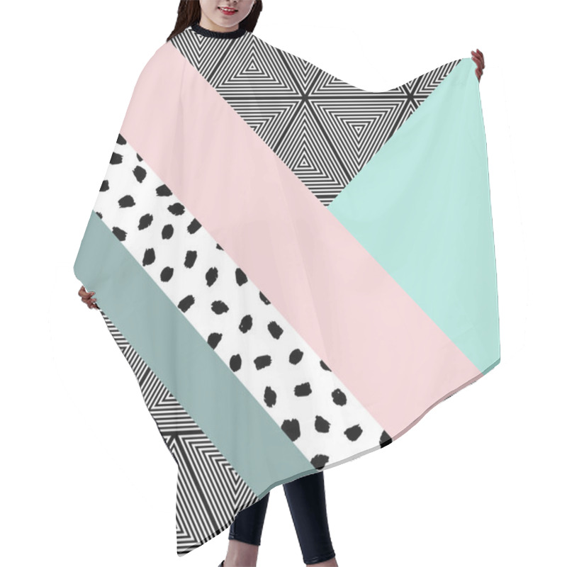 Personality  Abstract Hand Drawn Geometric Pattern Hair Cutting Cape