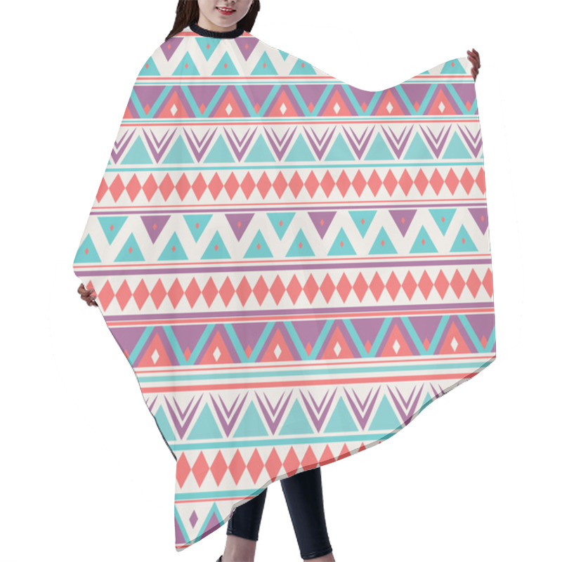 Personality  Pattern With Geometric Shapes. Hair Cutting Cape