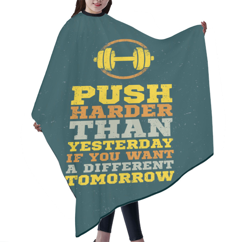 Personality  Fitness Gym Motivation Quote Hair Cutting Cape