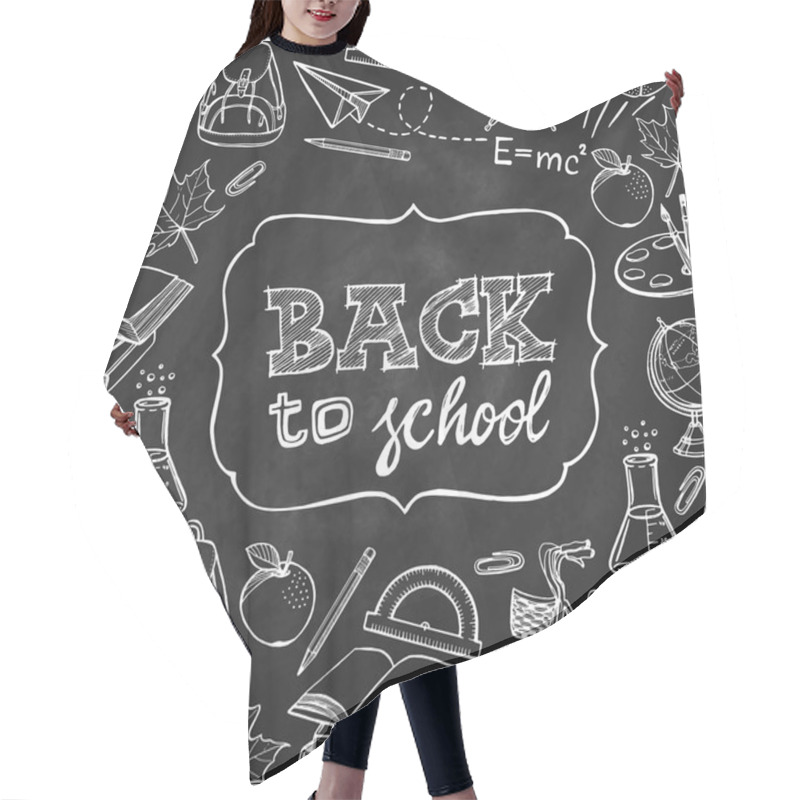 Personality  School Supplies And Back To School Inscription Hair Cutting Cape