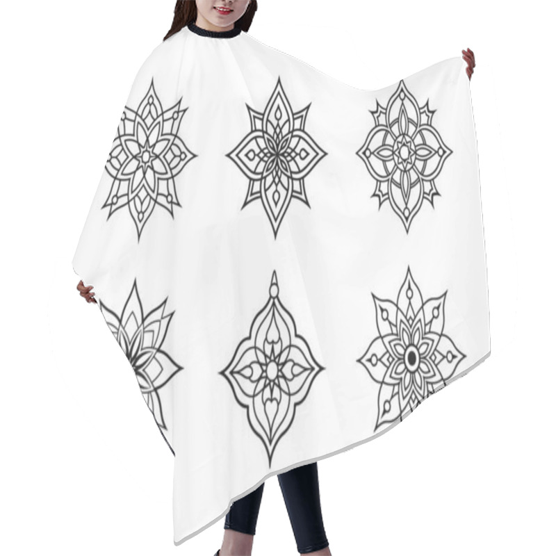 Personality  Premium Mandala Ornament Bundle High Quality Patterns Hair Cutting Cape