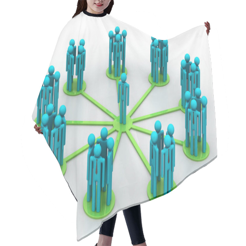 Personality  Leadership Concept, Leader And Team Hair Cutting Cape