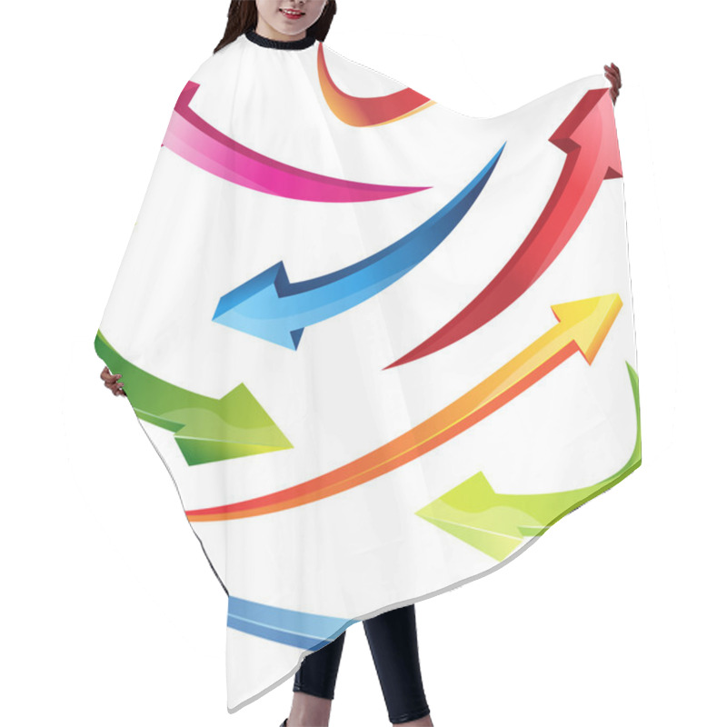 Personality  3d Set Arrows Hair Cutting Cape