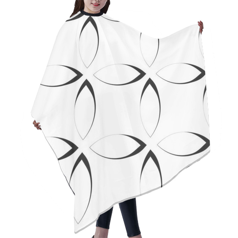 Personality  Pattern With Petals, Leaves Shapes Hair Cutting Cape