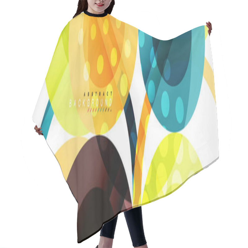 Personality  Overlapping Circles Design Background Hair Cutting Cape