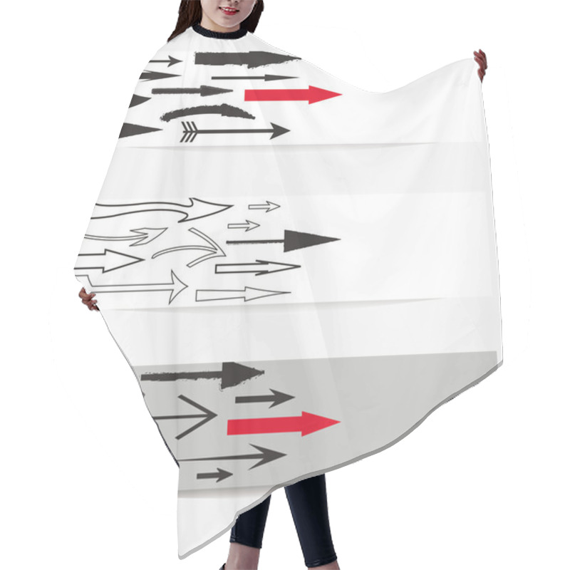 Personality  Arrows Banner Hair Cutting Cape