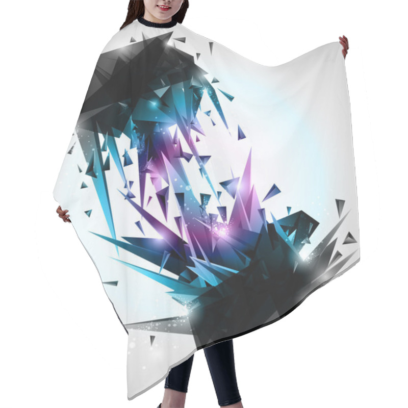 Personality  Sharp Contacts, 3d Abstract Shapes Background Hair Cutting Cape