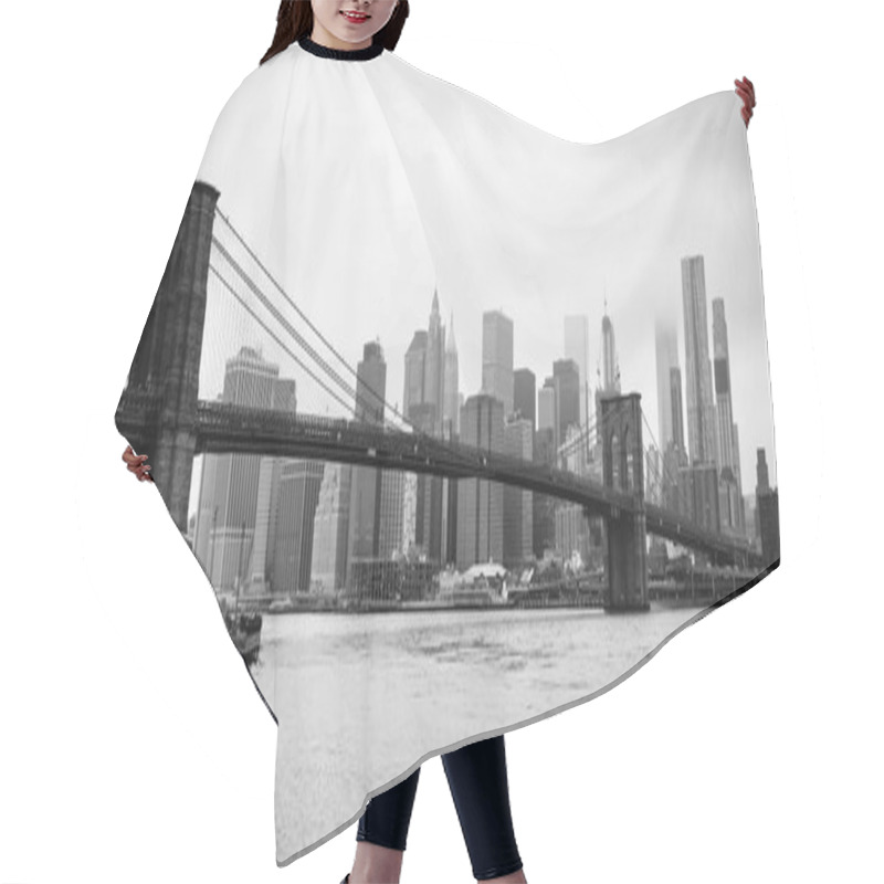 Personality  Brooklyn Bridge New York City East River Manhatten Hair Cutting Cape