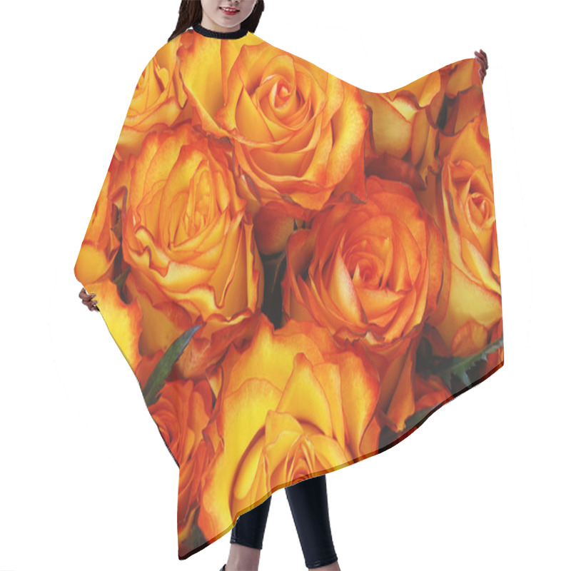 Personality  Orange Roses Hair Cutting Cape