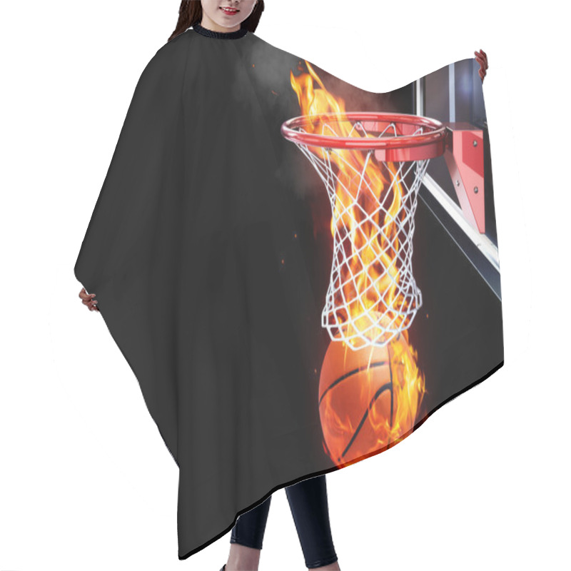 Personality  Flaming Basketball Hair Cutting Cape