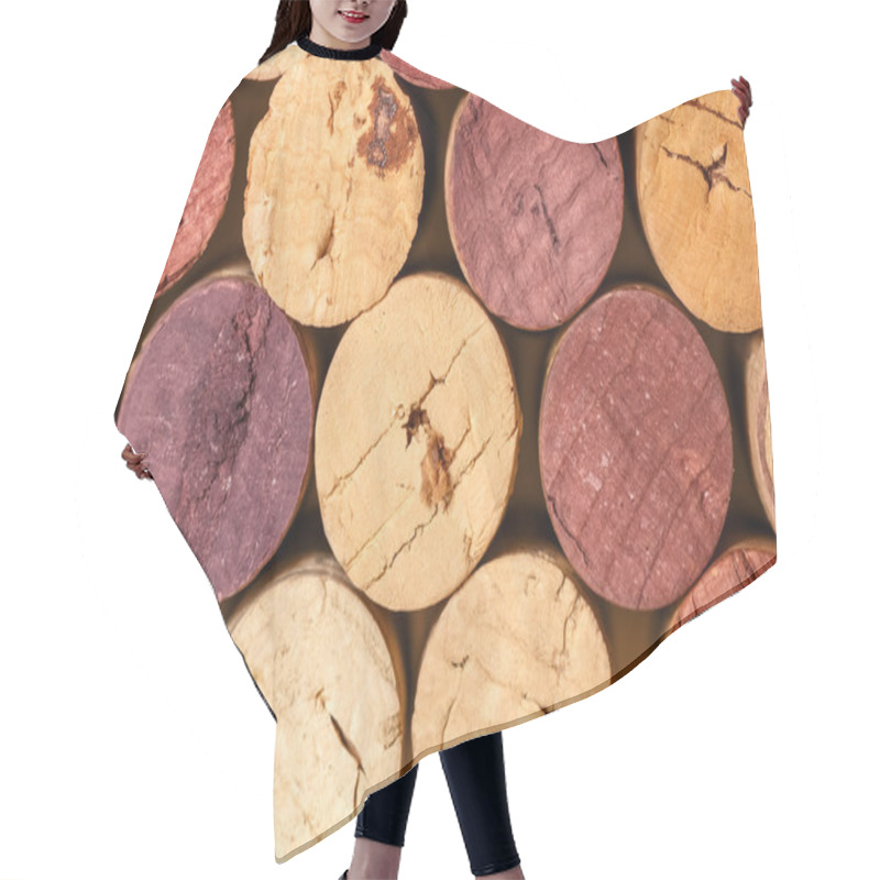 Personality  Close Up Of A Cork Wine Hair Cutting Cape