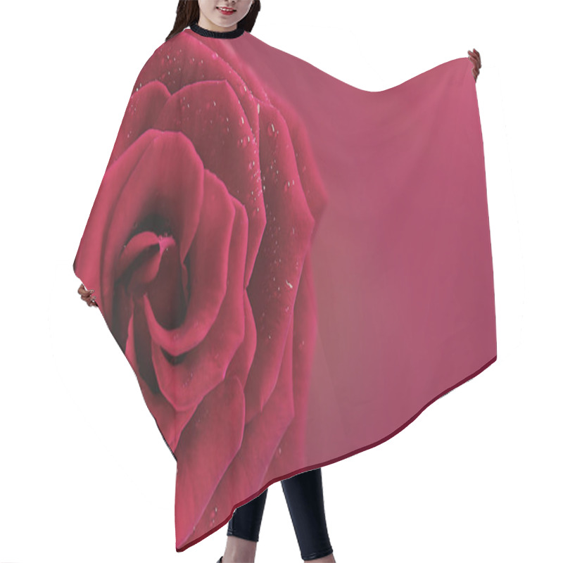 Personality  Beautiful Rose Flower Hair Cutting Cape